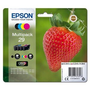 EPSON T2986 (C13T29864012) - originální cartridge, černá + barevná, 1x5,3ml/3x3,2ml