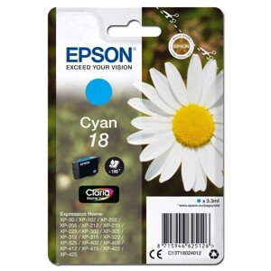 EPSON T1802 (C13T18024012) - originální cartridge, azurová, 3,3ml