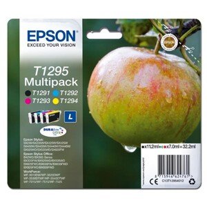 EPSON T1295 (C13T12954012) - originální cartridge, černá + barevná, 1x11,2ml/3x7ml