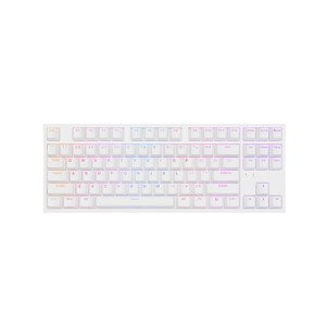 Genesis herní mechanická klávesnice THOR 404/RGB/Gateron Yellow Pro/Drátová USB/US layout/Bílá