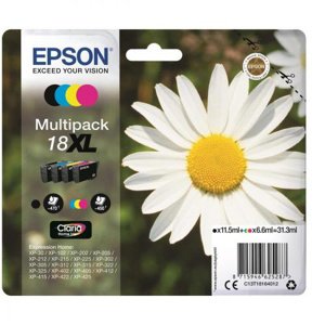 EPSON T1816 (C13T18164022) - originální cartridge, černá + barevná, 1x11,5ml/3x6,6ml