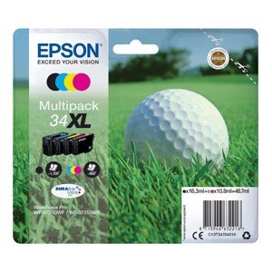 EPSON T3476 (C13T34764010) - originální cartridge, černá + barevná, 1x16,3ml/3x10,8ml