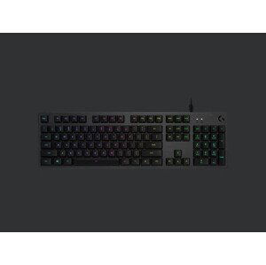 Logitech klávesnice Gaming G512, RGB, GX Red (lineární), US - černá