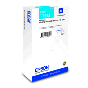 EPSON T7552 (C13T75524N) - originální cartridge, azurová, 4000 stran