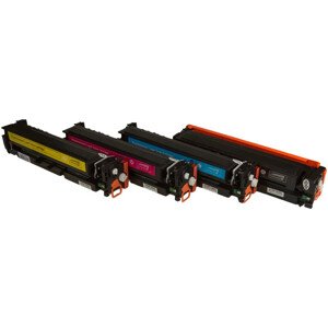 MultiPack HP CF540A, CF541A, CF542A, CF543A - kompatibilní toner HP CF540A, CF541A, CF542A, CF543A, černý + barevný, 1400/3x1300