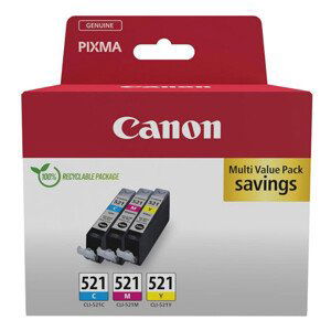 MultiPack CANON CLI-521 - originální cartridge, barevná multipack