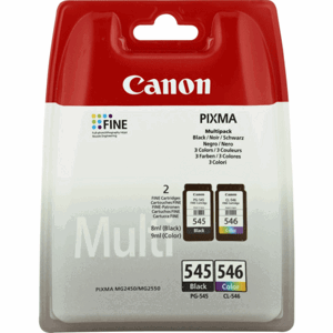 CANON PG-545 - originální cartridge, černá + barevná, 2x180