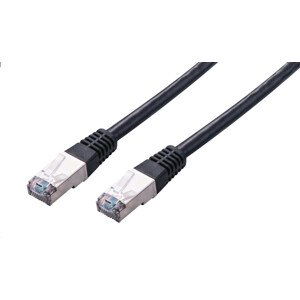 C-TECH Kabel patchcord Cat5e, FTP, černý, 0,5m