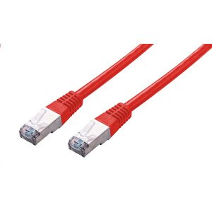 C-TECH Kabel patchcord Cat5e, FTP, červený, 0,5m