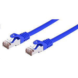 C-TECH Kabel patchcord Cat6, FTP, modrý, 0,25m