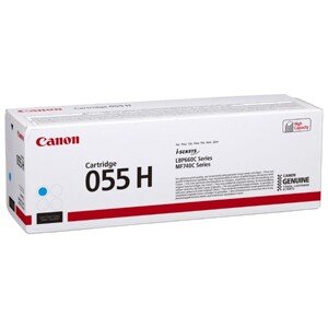 CANON 055H C - originální toner, azurový, 5900 stran