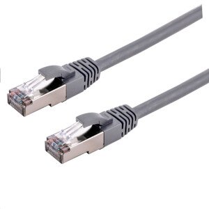 C-TECH Kabel patchcord Cat6a, S/FTP, šedý, 1m