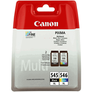 CANON PG-545-XL - originální cartridge, černá + barevná, 1x15ml/1x12,6ml