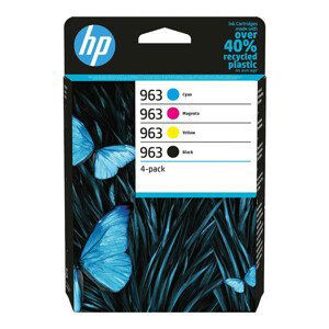 HP 6ZC70AE - originální cartridge HP 963, černá + barevná, 1x24ml/3x11ml