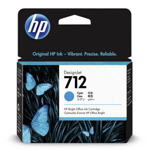 HP 3ED67A - originální cartridge HP 712, azurová, 29ml