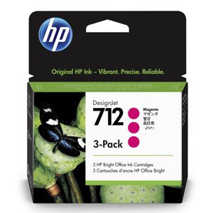 HP 3ED78A - originální cartridge HP 712, purpurová, 29ml