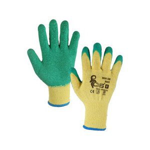 Povrstvené rukavice ROXY, žluto-zelené, vel. 08