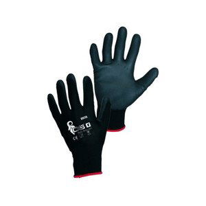 Povrstvené rukavice BRITA BLACK, černé, vel. 06