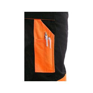 Kalhoty do pasu CXS SIRIUS BRIGHTON, černo-oranžová, vel.46