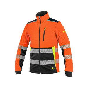 Bunda CXS BENSON, výstražná, softshell, oranžovo - černá, vel. XXXL