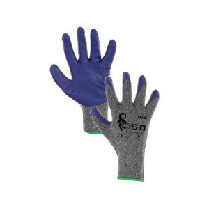 Povrstvené rukavice COLCA, šedo-modré, vel. 10