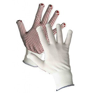 GANNET rukavice nylon., PVC terč. 11