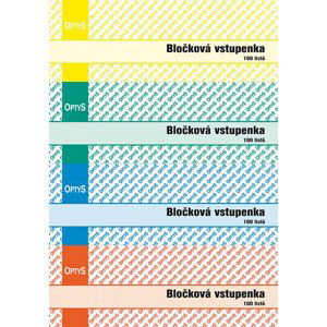 Bločková vstupenka 14x5cm 100 listů OPTYS