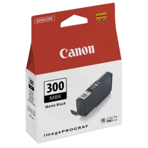 CANON PFI-300 MBK - originální cartridge, matně černá, 14,4ml