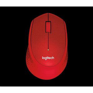 Logitech Wireless Mouse M330 Silent Plus, red