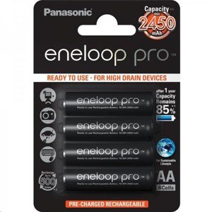 PANASONIC eneloop Pro Nabíjecí Baterie AA 2500mAh 1, 2V HR-3UWXB-4BP (Blistr 4ks)