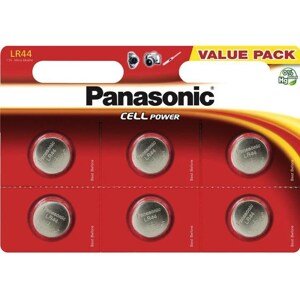 PANASONIC Alkalická MIKRO baterie LR-44EL/6BP 1, 5V (Blistr 6ks)