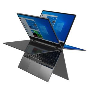 UMAX NTB VisionBook 14Wr Flex - 14, 1" IPS FHD 1920x1080, Celeron N4120@1, 1 GHz, 4GB, 128GB, Intel UHD, W10P, Tmavě šedá