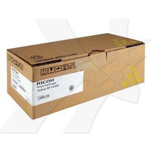 RICOH 407643 - originální toner, žlutý, 2000 stran