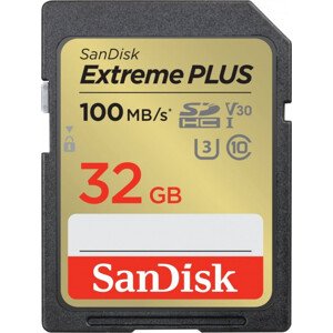 SanDisk SDHC karta 32GB Extreme PLUS (100 MB/s Class 10, UHS-I U3 V30)