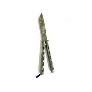 Skládací nůž motýlek Kandar, CAMO 23cm