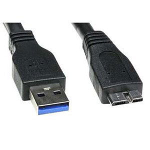 USB kabel (3.0), USB A samec - USB micro B samec, 0.5m, černý