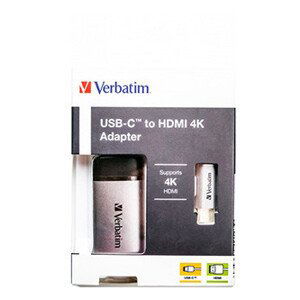 USB (3.1) hub 1-port, 49143, šedá, délka kabelu 10cm, Verbatim, 1x HDMI