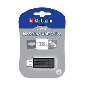 VERBATIM USB Flash Disk Store \'n\' Go PinStripe 128GB - Black