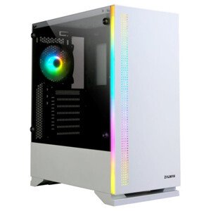 Zalman case miditower S5 Bílá, bez zdroje, ATX, 1x USB 3.0, 2x USB 2.0, průhledná bočnice, bílá