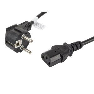 LANBERG CEE 7/7 na IEC 320 C13 POWER CORD 1.8M VDE černý