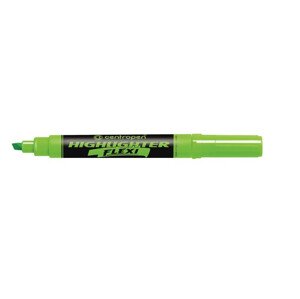 Zvýrazňovač Centropen 8542 Highlighter Flexi zelený klínový hrot 1-5mm