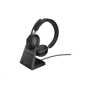 Jabra náhlavní souprava se stojánkem Evolve2 65, Link 380c MS, stereo, černá