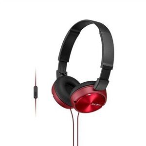 SONY stereo sluchátka MDR-ZX310AP, červená