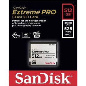 SanDisk CFAST 2.0 512GB Extreme Pro (525 MB/s VPG130)