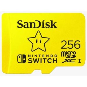 SanDisk MicroSDXC karta 256GB for Nintendo Switch (R:100/W:90 MB/s, UHS-I, V30, U3, C10, A1) licensed Product, Super Mario