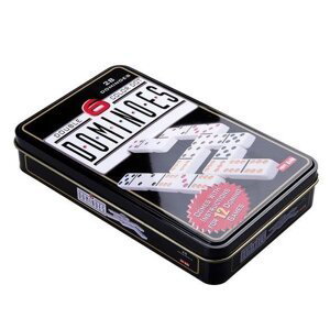 mamido Logická hra Domino v kovové krabičce 28 dílků