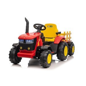Mamido Mamido Dětský elektrický traktor s vlečkou 12V 7Ah červený