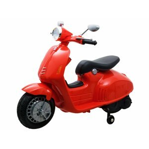 mamido Dětská elektrická motorka Vespa červená