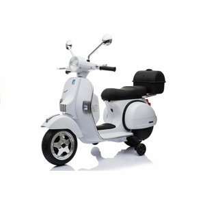 mamido Dětský elektrický skútr Vespa bílá