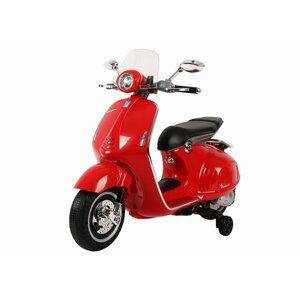 mamido Dětský elektrický skútr Vespa GTS červený